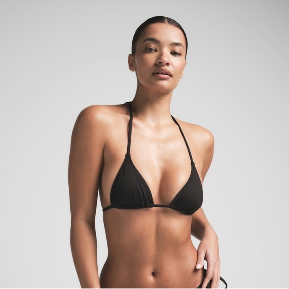 SKIMS Sleek Black Bikini Top